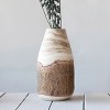 Storied Home 13"H Carved Paulownia Wood Vase with Live Edge (Each one will vary) - 3 of 4
