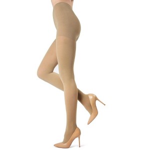 Memoi Women's Microfiber Opaque Control Top Tights - 1 of 3