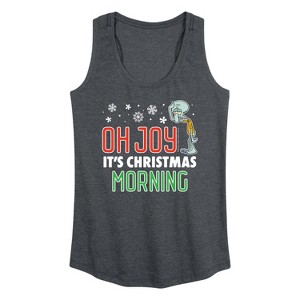 Women's - SpongeBob SquarePants - Oh Joy It's Christmas Morning Graphic Racerback Tank - 1 of 4