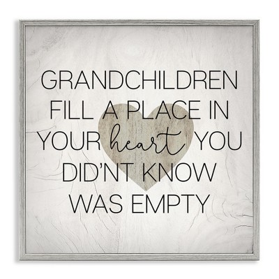 Stupell Industries Heartwarming Grandchildren Phrase, 17" x 17"