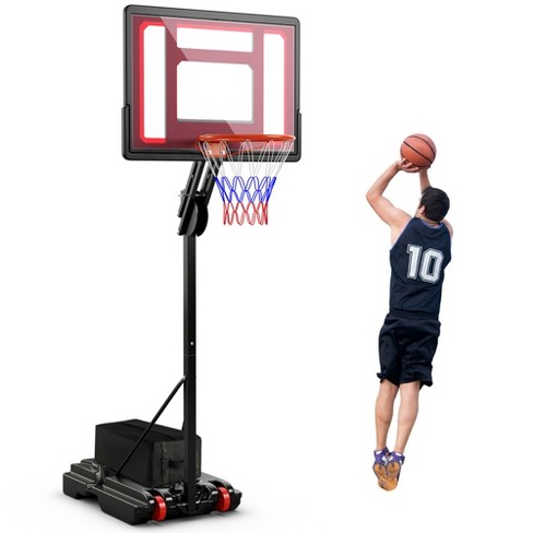 Costway Portable Basketball Hoop System 5-10 Ft Adjustable With Weight Bag  Wheels Outdoor : Target