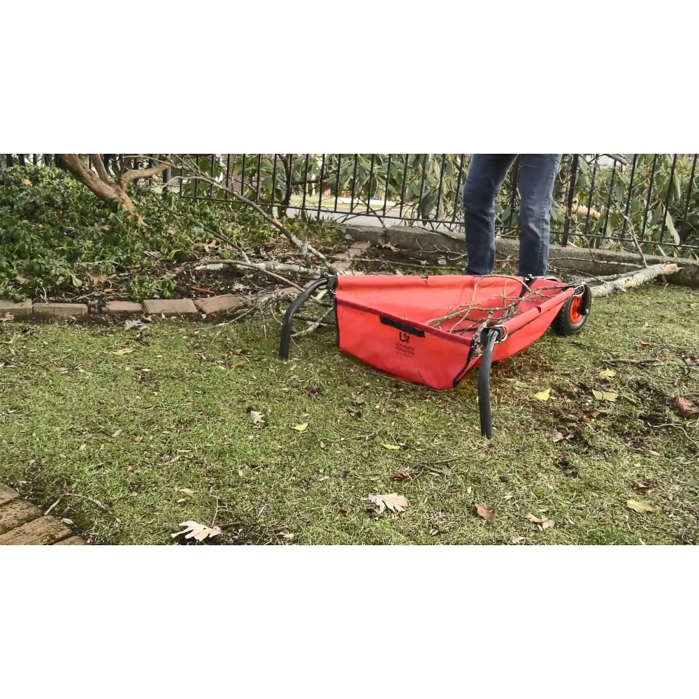 Photos - Planting Tools Easy Storage Folding Steel Wheelbarrow - Red - Ultimate Innovations