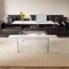 Multifunctional MDF Lift Top Coffee Table with White Marble Pattern, Tempered Glass Legs and Spacious Storage - 3 of 4