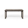 Gulches Outdoor Expandable Acacia Wood Dining Table with Traditional Slats & U-Shaped Legs, Gray, 62.25"-82" - 4 of 4