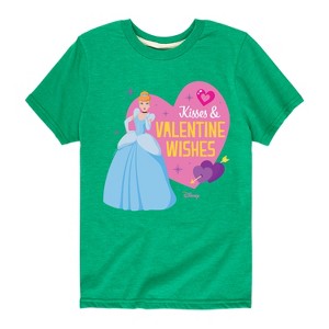 Girls' - Disney Princess - Kisses and Valentine Wishes Short Sleeve Graphic T-Shirt - 1 of 4