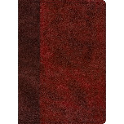 ESV Single Column Journaling Bible, Large Print (Trutone, Burgundy/Red, Timeless Design) - (Leather Bound)