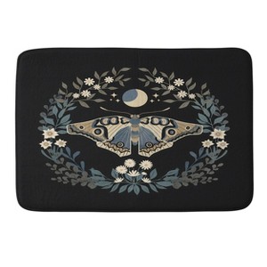 Deny Designs Emanuela Carratoni Floral Moth Memory Foam Bath Mat - 1 of 4