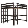 NicBex Full Size Loft Bed with Desk Pine Bed Frame with Open Storage Shelves, Ladder and Full Length Guardrail, No Box Spring Required - 3 of 4