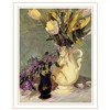 HomeRoots Tulips and Lavender White Framed Print Wall Art - 4 of 4