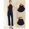 Allegra K Women's Halter Neck Sleeveless High Waist Wide Leg Work Jumpsuit - image 2 of 4