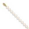 Black Bow Jewelry 8-9mm, White FW Cultured Pearl & 14k Yellow Gold Clasp Necklace - 2 of 4