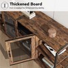 Farmhouse TV Stand for 65/75 inch TV, Entertainment Center with Storage Cabinet, Industrial TV Console Cabinet with Mesh Doors - 4 of 4