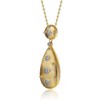 Elegant 14k gold plated pendant necklace featuring sparkling cubic zirconia for a timeless touch of luxury - 3 of 3