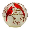 LED Cardinal Globe Set Glass 7 in Height Winter Accent Set of 3 For Holiday Displays By Melrose - 4 of 4