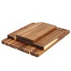 MegaChef 3 Piece Acacia Wood Cutting, Prep and Serving Boards - 2 of 4