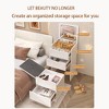 KTMBDW 3 in 1 Vanity Desk with Flip Top Mirror,Small Make Up Vanity Set with Visible Glass Desktop,3 Drawers,Cushioned Tool,Dressing Table for Bedroom - 3 of 4