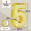 Juvale Small Gold Foil Number 5 Pinata for 5th Birthday Party Decorations & Supplies, 15.5 x 10.5 x 3 In - 3 of 4