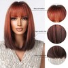 Jessie's Wig 14 Inch Short Bob Wig Synthetic Wig Ginger to Black 1 Pc/Pack - 3 of 4