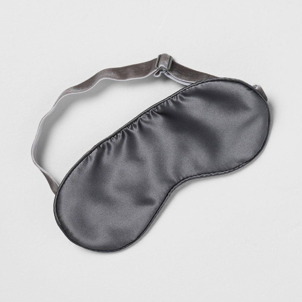 UPC 191908139371 Solid Silk Eye Mask Luxurious Soft Dark Gray