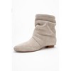 Noar - Beige Genuine Leather Ruched Zip Boot (Women) | Forever & Always Shoes - 4 of 4