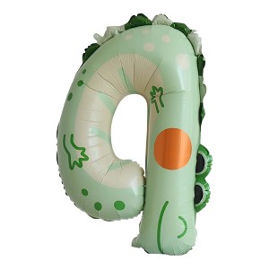 Unique Bargains Number Balloons Animal Print Foil Decoration for Party Birthday - 1 of 4