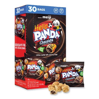 Meiji Hello Panda Chocolate Creme Filled Cookies - Case of 30 - 0.75 oz