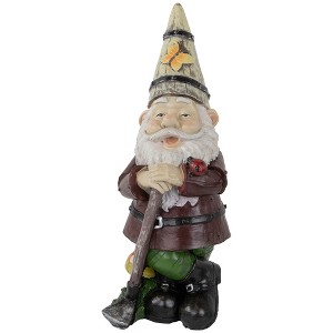 Northlight Gnome with Butterfly and Ladybug Outdoor Garden Statue - 15.25" - 1 of 4