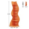 Resenkos Bookshelf, Bookcase Standing Shelf Unts,5-Tier Corner Shelf, Modern Wall Corner Bookshelf Bookcase,Orange - 2 of 3