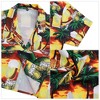 BLUEMING Men's Hawaiian Shirt Short Sleeve Floral Button Down Shirts Hot Holiday Beach Shirts - 4 of 4