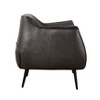 NicBex Faux Leather Accent Chair,Upholstered Living Room Chairs with Curved Backrest and Metal Legs,Cozy Armchair,Accent Chairs for Living Room - 4 of 4