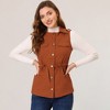 Allegra K Women's Solid Zip Up Sleeveless Utility Anorak Outwear Cargo Vest - 2 of 4