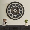 GlasFlength Wall Clocks Non Ticking Clock Digital Wall Clock Silent Vintage Decorative Wall Clocks for Living Room, Brown, 30"*3.25"*30" - 2 of 4