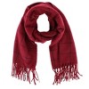 CTM  Grid Pattern Soft Winter Scarf with Fringe - 2 of 3