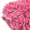 Unique Bargains Microfiber Chenille Wash Mitt Car Window Washing Cleaning Glove Duster Fuchsia 1 Pc - image 2 of 3