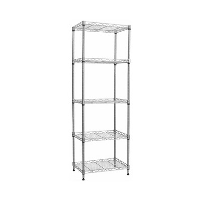 Vtec Trading Silver 5-Wire Shelving Metal Storage Rack