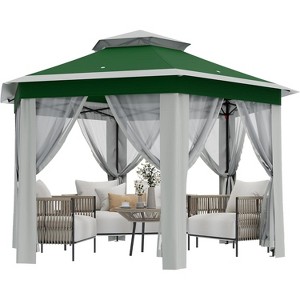Outdoor Patio Gazebo 13'x13' with Expansion Bolts, Heavy Duty Party Tent & Shelter with 6 Zippered Mesh Netting  for Backyard - 1 of 4
