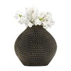 Sagebrook Home 16" Ceramic Beaded Design Vase - Contemporary Black and Gold Decorative Flower Vase for Table Centerpiece or Home or Office Decor - 3 of 4