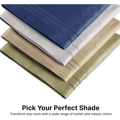 Beige Hypoallergenic Queen Size Microfiber Pillowcase Set