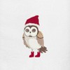 Linum Home Textiles Christmas Baby Owl - Embroidered Luxury 100% Turkish Cotton Hand Towels (Set of 2) - 3 of 3