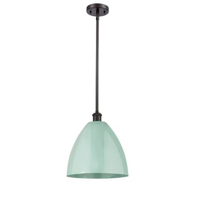 Plymouth Dome - 1 Light Stem Hung Pendant In Industrial Style-12.75 Inches Tall and 12 Inches Wide