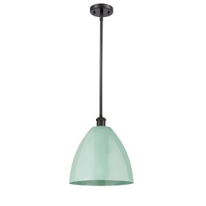 Plymouth Dome - 1 Light Stem Hung Pendant In Industrial Style-12.75 Inches Tall and 12 Inches Wide - 1 of 1