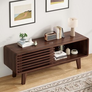 FURNIinspire TV Stands And Consoles Storage Tv Stand For TVs Up To 59 Inch, TV Console With Storage For Living Room, Brown, 14.2"*46"*17.8" - 1 of 4