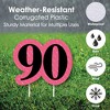 Big Dot of Happiness Chic 90th Birthday - Pink, Black and Gold - Yard Sign and Outdoor Lawn Decorations - Happy Birthday Party Yard Signs - Set of 8 - 3 of 4