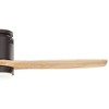 52" Casa Vieja Modern Indoor 3 Blade Hugger Ceiling Fan with LED Light Remote Control Black Natural Wood for Living Room Kitchen - 4 of 4