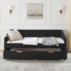 Twin Size Upholstered Daybed with Drawers for Bedroom, Apartment, or Guest Room - 4 of 4