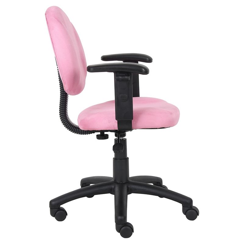 Microfiber Deluxe Posture Chair with Adjustable Arms - Boss Office Products, 3 of 7
