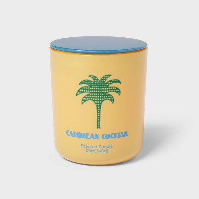 12oz Jar Candle with Lid Caribbean Cocktail - Room Essentials™