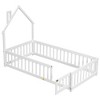 House-Shaped Headboard Floor Bed with Fence - 3 of 4