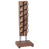 vidaXL Wine Rack for 6 Bottles 13.8"x13.8"x39.4" Solid Teak Wood - 2 of 4