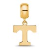 Black Bow Jewelry 14k Yellow Gold Plated Sterling Silver Tennessee Volunteers NCAA Bead Charm - 3 of 4